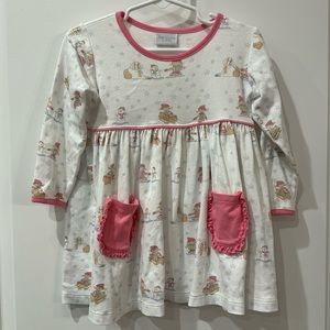 Squiggles winter themed Knit dress with pockets